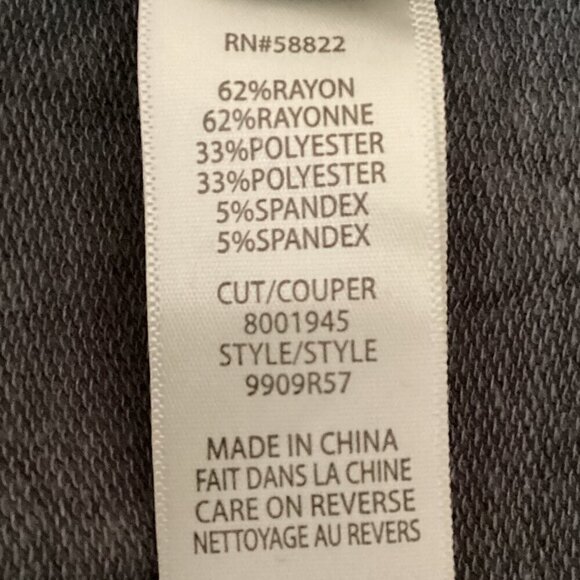 Max Studio Casual Pocket Tee-Shirt Shift Dress/Tunic Embroidered Sz M Gray 279i - Picture 7 of 8